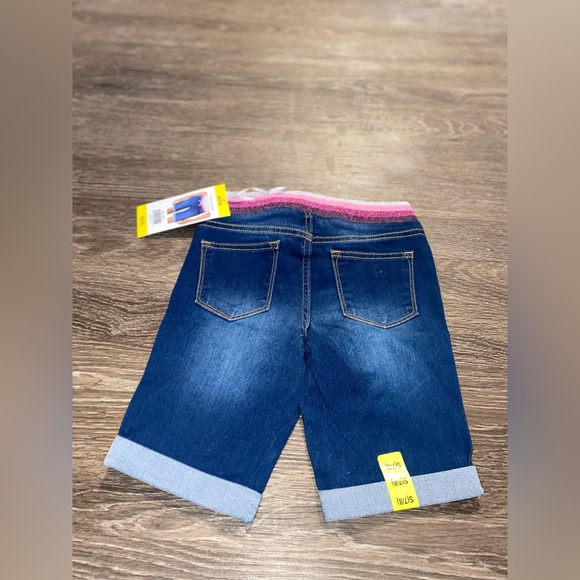 Girls Vigoss Super Stretch Bermuda Shorts Knit Waistband Blue (2JEANSFOR 1 Deal) - Picture 6 of 17